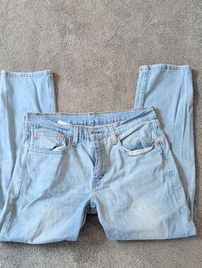 Men's Light Blue Straight-Leg Jeans - Classic Casual Denim